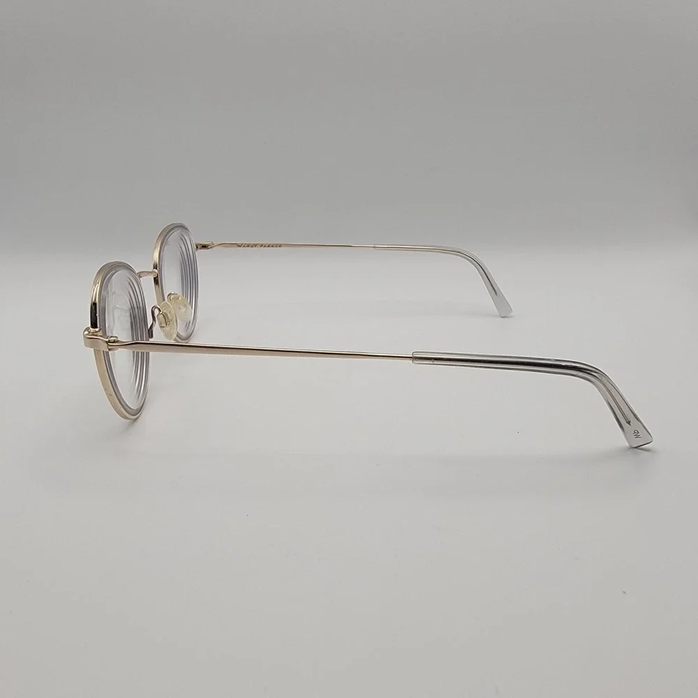 Warby Parker Walsh 5000 Eyeglasses Frames Only 49-20-145 Polished Gold Round